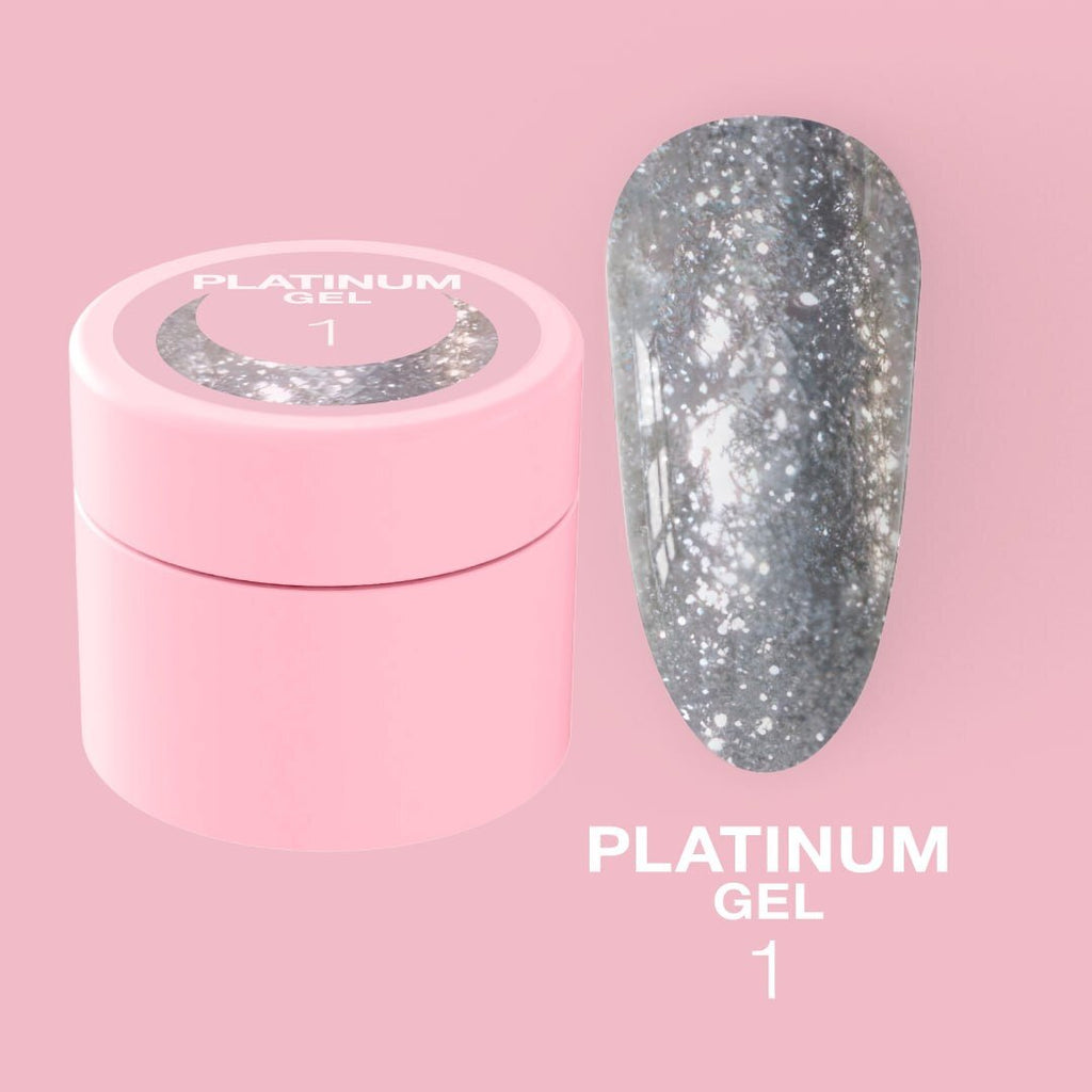 01 Platinum Gel glitzer Gel für funkelnde Nail Designs