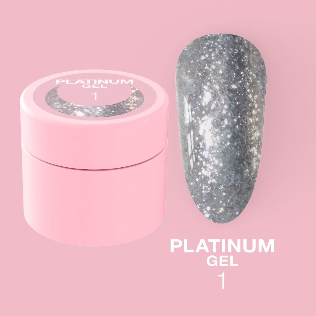 01 Platinum Gel glitzer Gel für funkelnde Nail Designs