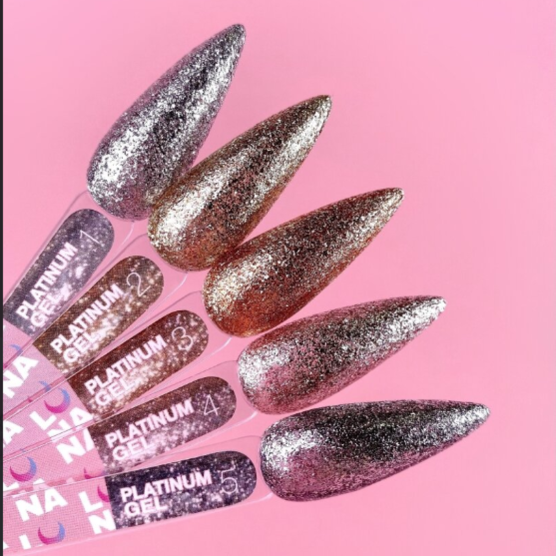 01 Platinum Gel glitzer Gel für funkelnde Nail Designs