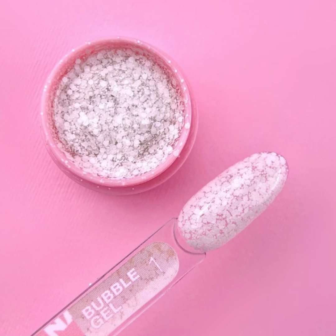 01 Bubble Gel – Glitzer Gel für kreative Nail Designs