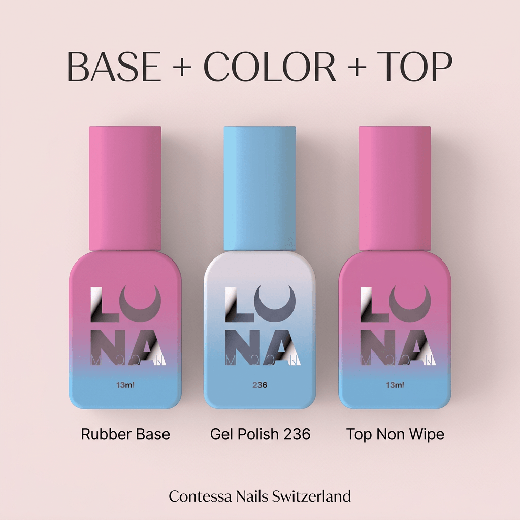 Bundle со Rubber Base, Gel Polish 236 и Top Non Wipe